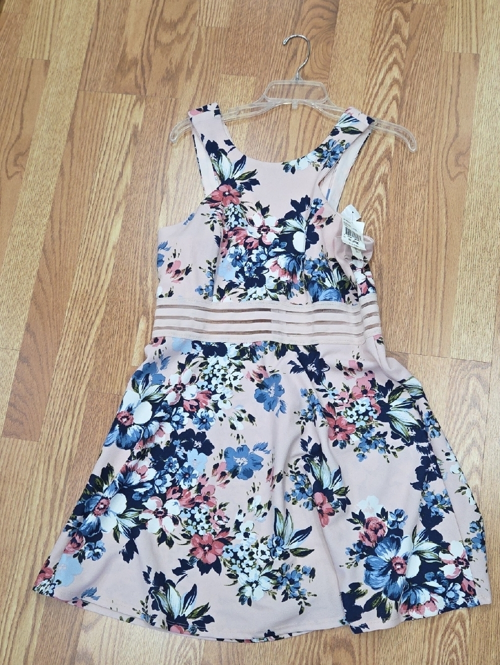 New Speechless jcpenney Dress  Pink Floral with Blue and Navy Blooms New XXL